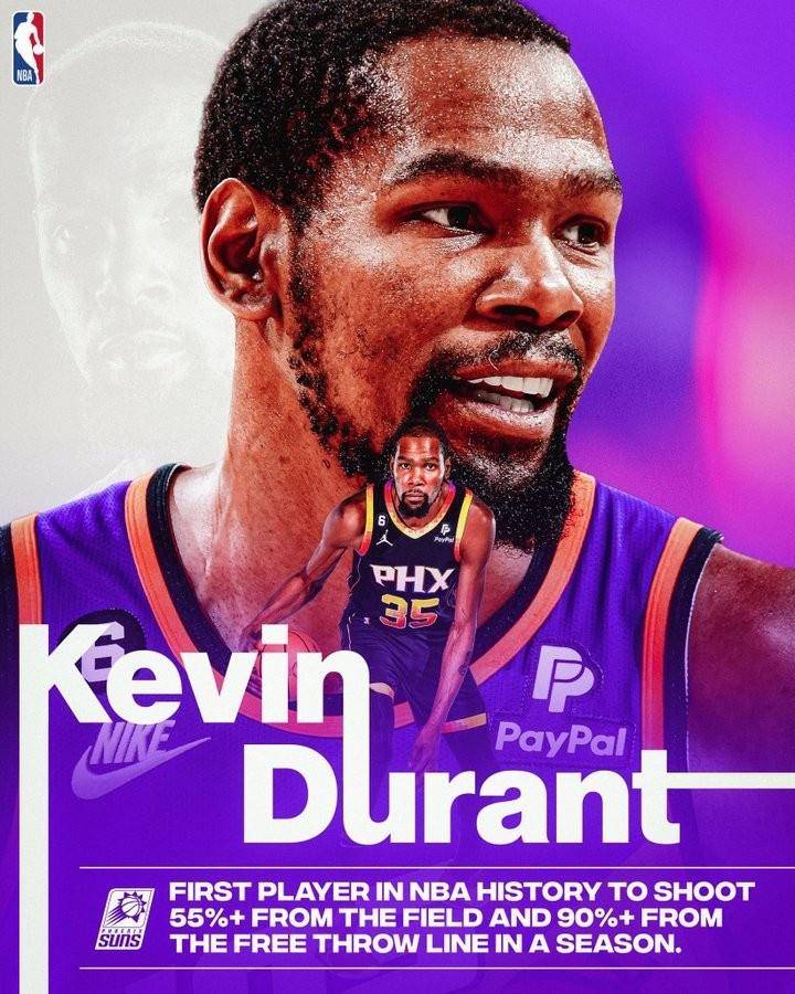 NBA赛场奇迹时刻，大帅创神迹得百分，KD超凡实力引领单场无加时高分盛宴