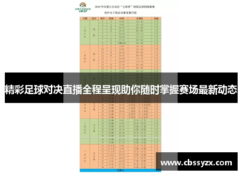 技术革新引领足球赛场新纪元，直播计时器联动重塑比赛体验