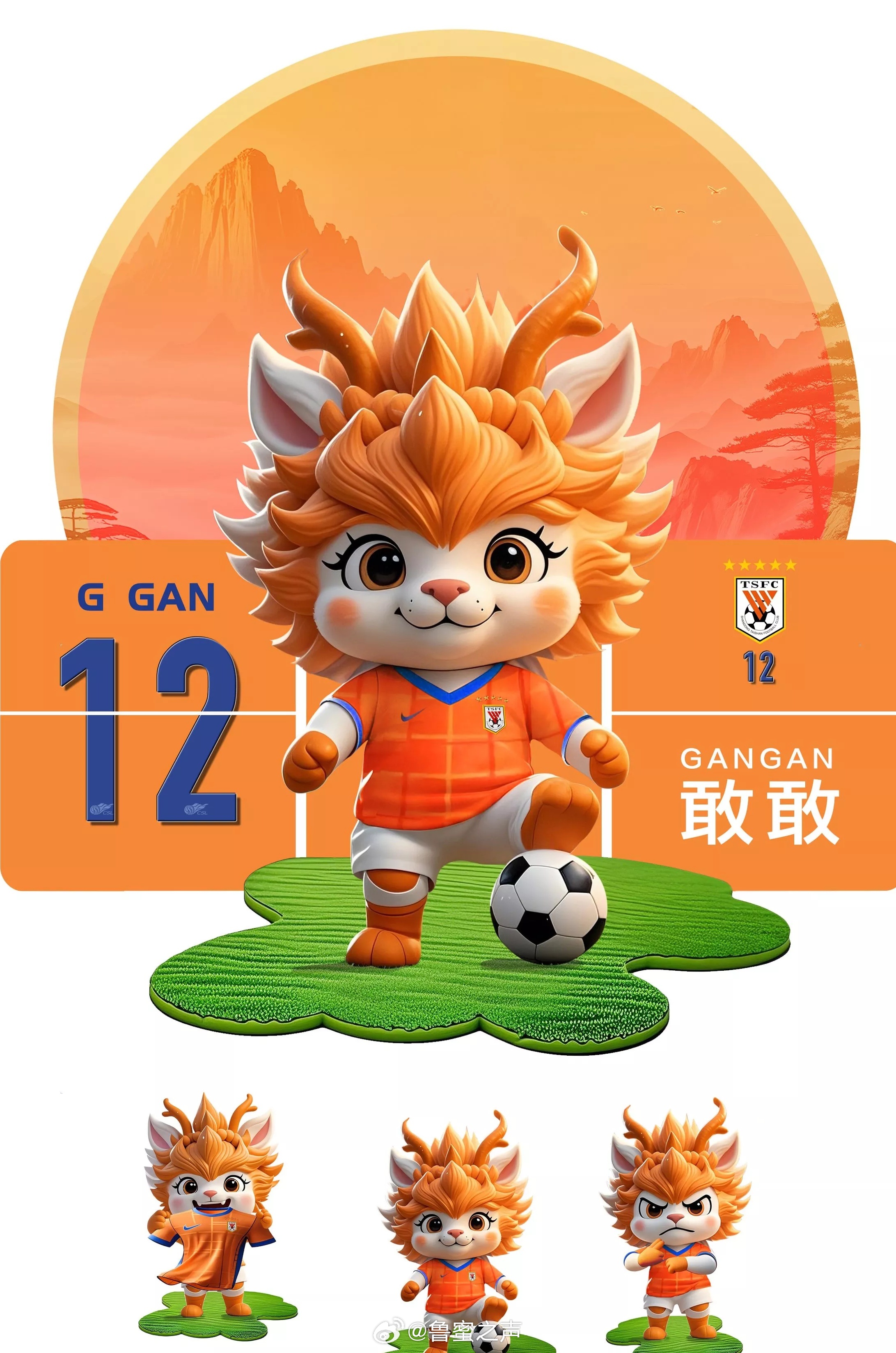 山东泰山足球俱乐部吉祥物揭晓，征集结果正式公示！